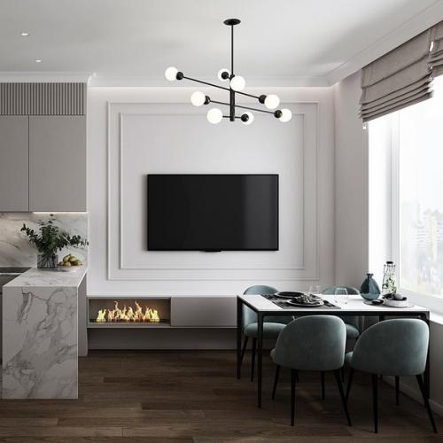 Проект кухни - гостиной (17, 67 кв. 01