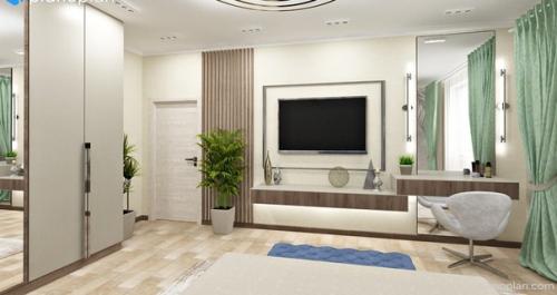 Мы продолжаем работать над дизайн - проектом трехкомнатной квартиры для семьи с двумя детьми - школьниками. 01