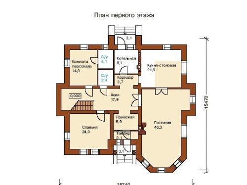 Эскизный проект коттеджа. 01