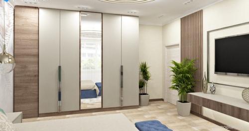 Мы продолжаем работать над дизайн - проектом трехкомнатной квартиры для семьи с двумя детьми - школьниками. 02