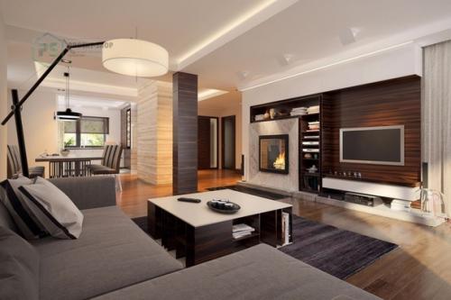 Современный двухэтажный дом с гаражом + интерьер. 04