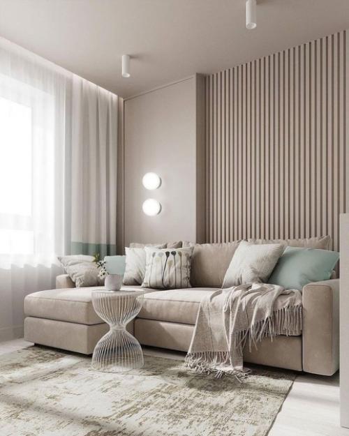 Светлый воздушный интерьер кухни - гостиной. 07