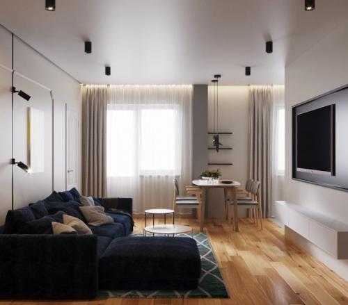 Гостиная в доме ЖК Вертикаль, 21 кв. 01