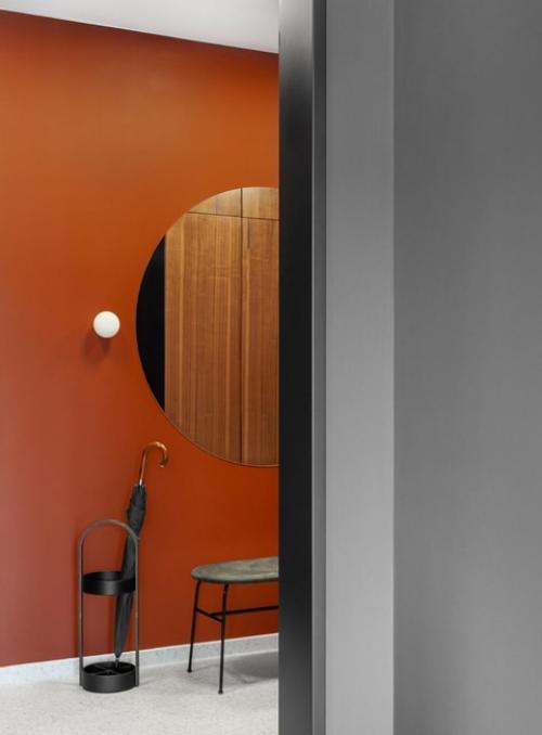Реализованный интерьер квартиры с терракотовыми акцентами, площадью 100 кв. 04