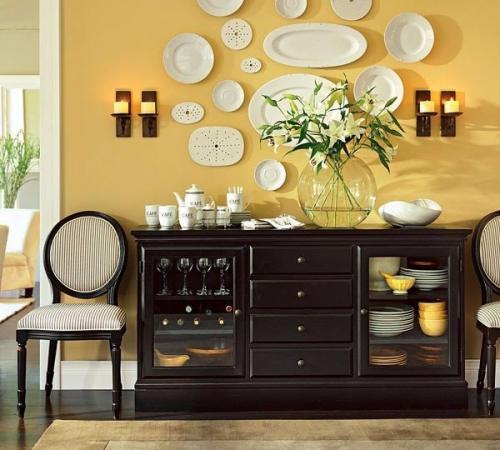Декорирование интерьеров тарелками. 01