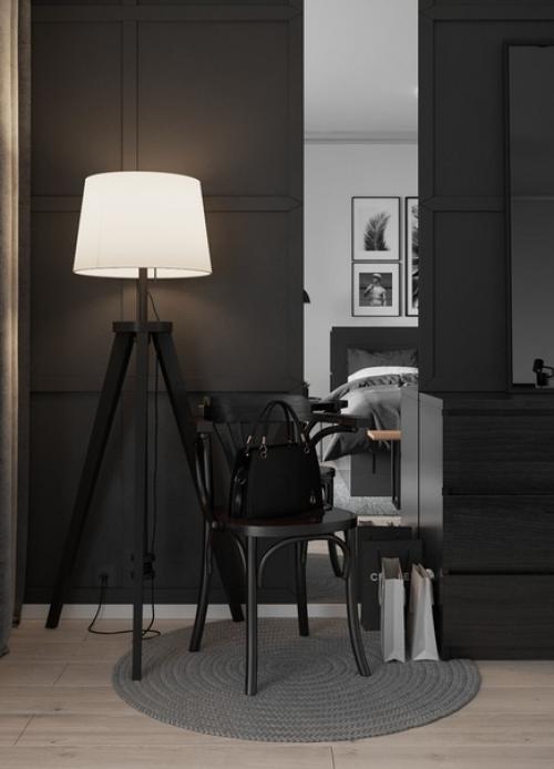 Роскошный монохромный дизайн спальни, который просто повторить. 09