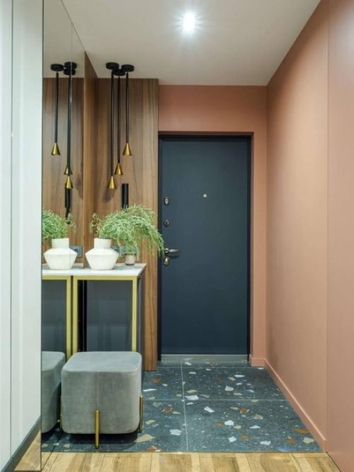 Оригинальная насыщенная палитра в дизайне двухкомнатной квартиры. 01