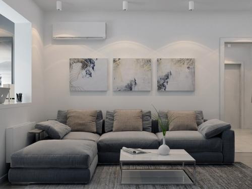 Монохромный дизайн - проект двушки, 68 кв. 05