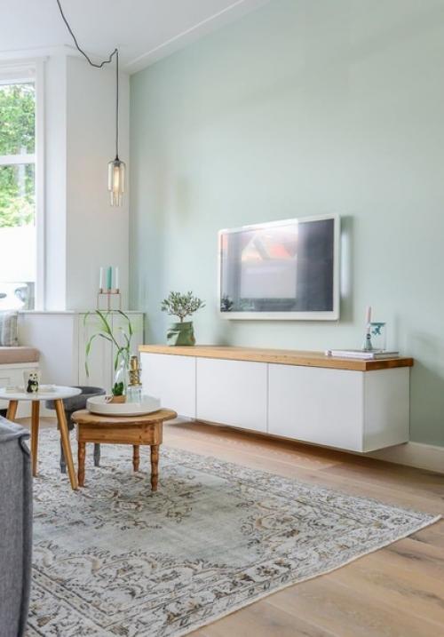 Мятный цвет в интерьере. 04