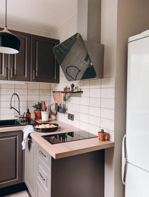 Небольшая кухня. В современном стиле. 03