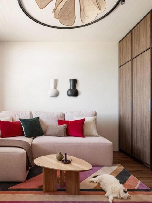 Реализованный интерьер квартиры, площадью 56 кв. 01