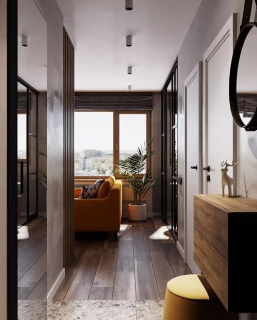 Интерьер квартиры для молодой пары в доме сталинского ансамбля площади победы на московском проспекте в питере. 07