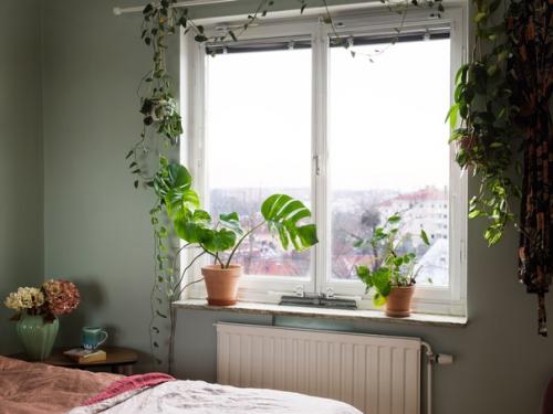 Скандинавская квартира с открытой планировкой кухня - гостиная. 08