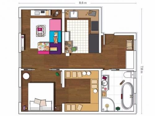 Яркая, уютная квартира в Мадриде. 09