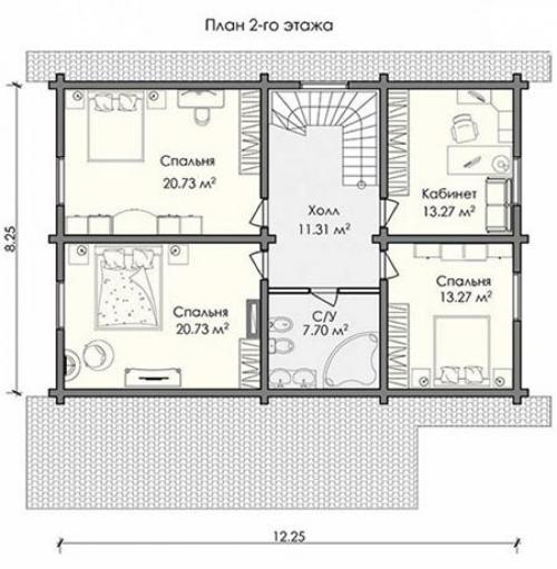 Великолепный комбинированный дома с террасой. 02