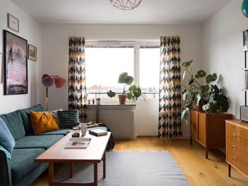 Скандинавская квартира с открытой планировкой кухня - гостиная. 04