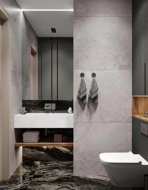 Варианты оформления ванной комнаты. 07