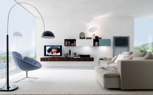 Эффектные гостиные в белом цвете. 02