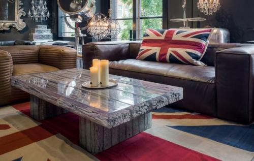 Английский стиль в интерьере гостиной. 07