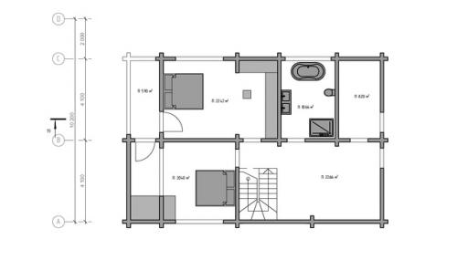Современный дом из клееного бруса Эстония Локса 180 м 2 от СК Archiline из каталога Archiline Wooden Houses. 02