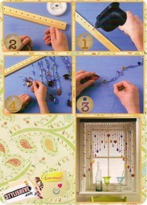Шторы из бусин своими руками делать очень увлекательно! 07