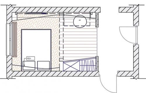 Дизайн небольшой 9-метровой спальни. 09