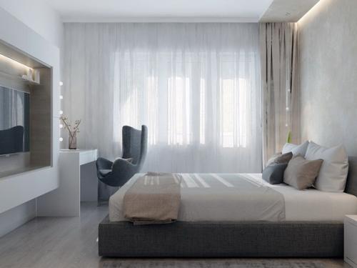 Монохромный дизайн - проект двушки, 68 кв. 06