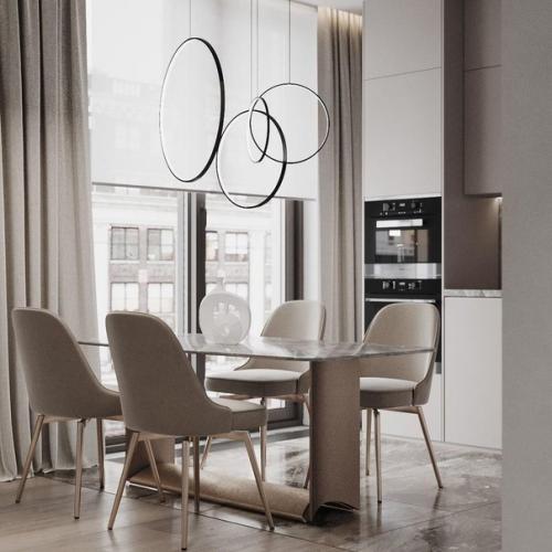 Проект квартиры для молодои пары в ЖК ВТБ арена парк общеи площадью 86 м 2. 09