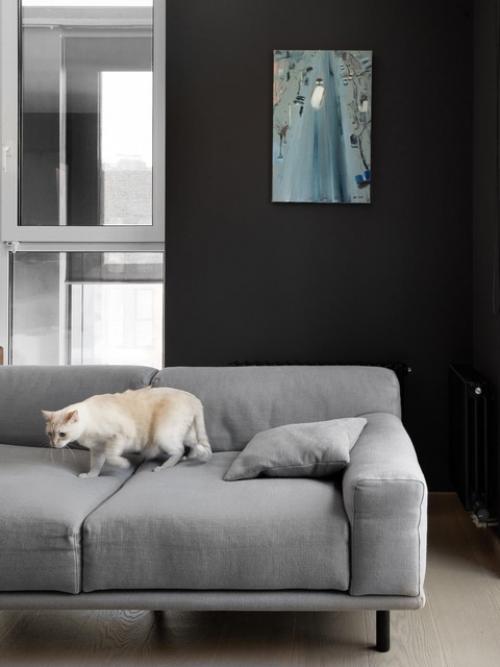 Реализованный интерьер квартиры с терракотовыми акцентами, площадью 100 кв. 05