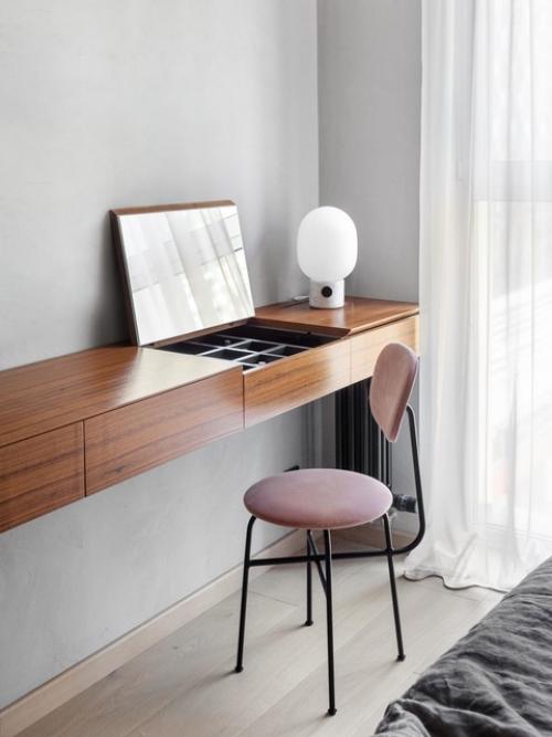 Реализованный интерьер квартиры с терракотовыми акцентами, площадью 100 кв. 06