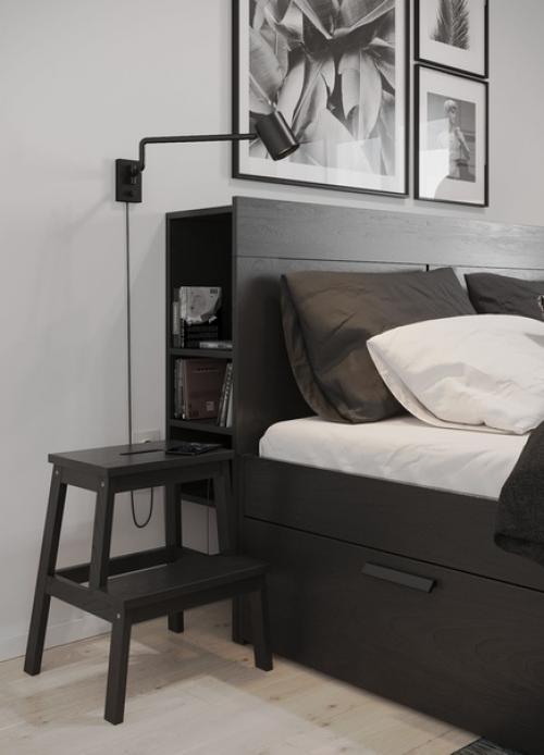 Роскошный монохромный дизайн спальни, который просто повторить. 05