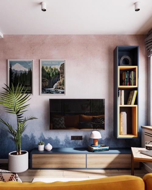 Интерьер квартиры для молодой пары в доме сталинского ансамбля площади победы на московском проспекте в питере. 01