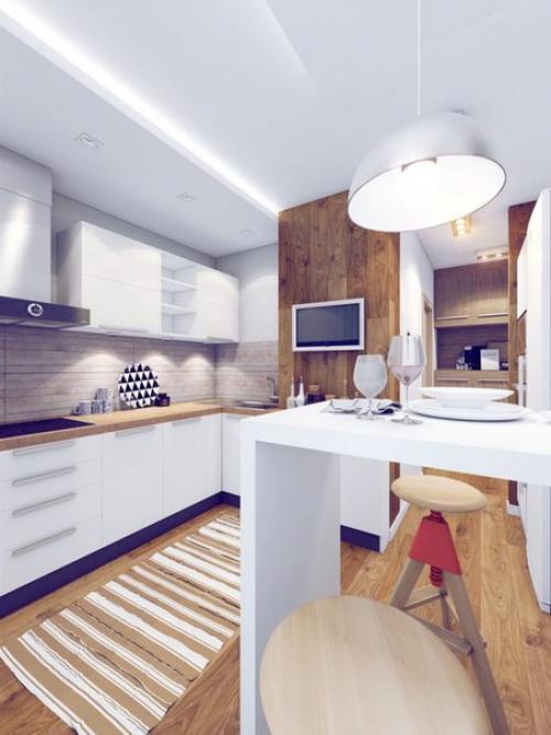 Современное оформление апартаментов 57 кв. 01