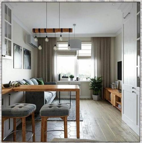 Интерьер кухни - гостиной. 01