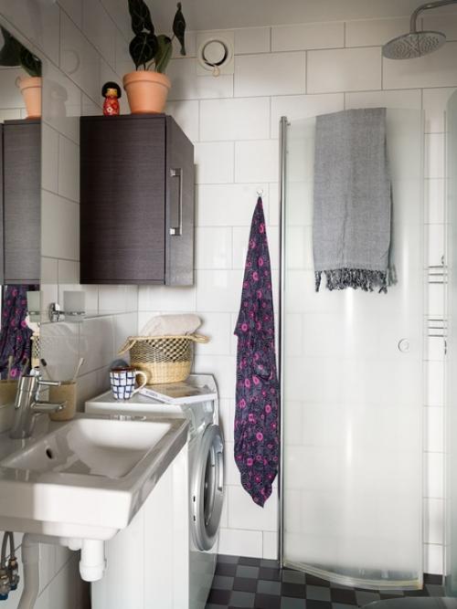 Скандинавская квартира с открытой планировкой кухня - гостиная. 07