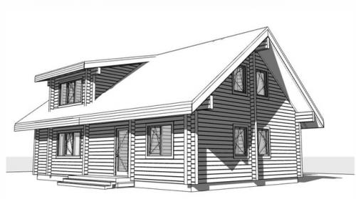 Современный дом из клееного бруса Эстония Локса 180 м 2 от СК Archiline из каталога Archiline Wooden Houses. 04