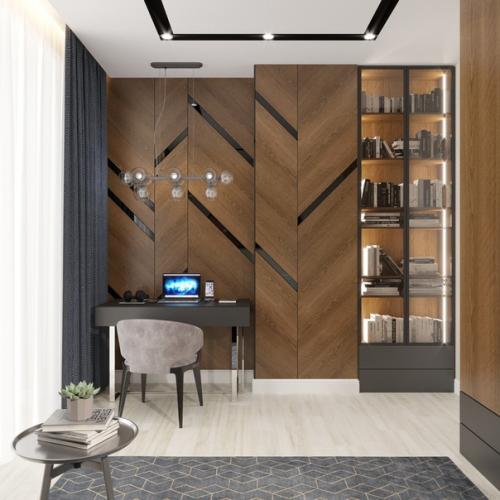 ЖК Манхэттан. Современный интерьер домашнего кабинета серьезные изменения претерпел. 01