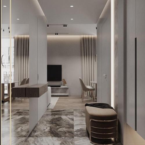 Проект квартиры для молодои пары в ЖК ВТБ арена парк общеи площадью 86 м 2. 07