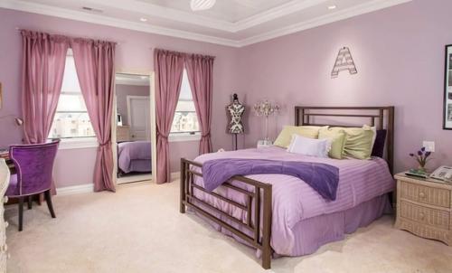 Лавандовый оттенок в интерьере. 01