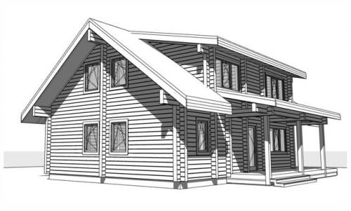 Современный дом из клееного бруса Эстония Локса 180 м 2 от СК Archiline из каталога Archiline Wooden Houses. 05