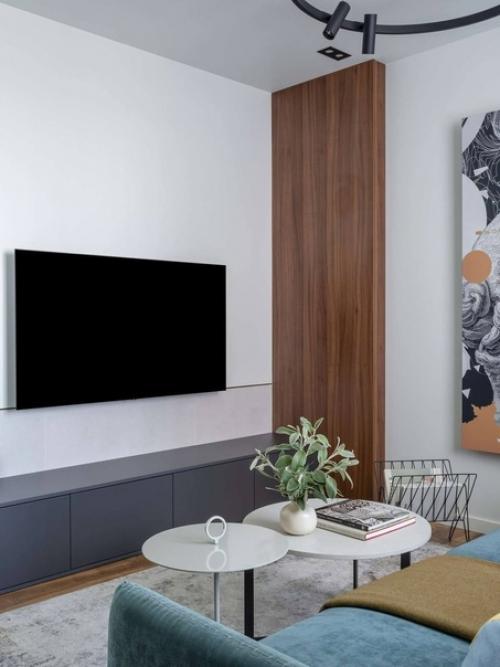 Оригинальная насыщенная палитра в дизайне двухкомнатной квартиры. 02