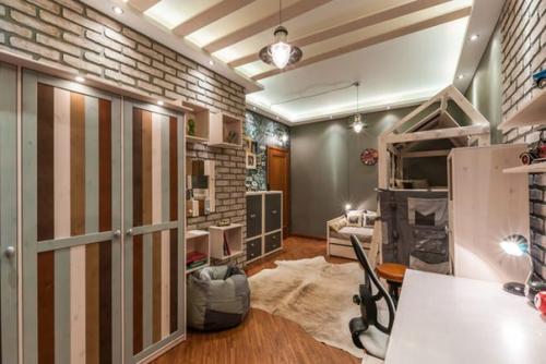 Дизайн детской для двоих мальчиков в стиле лофт. 06