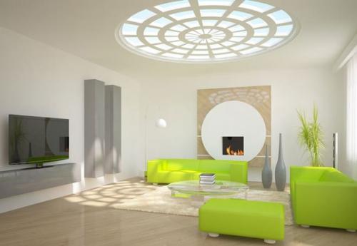 Эффектные гостиные в белом цвете. 09