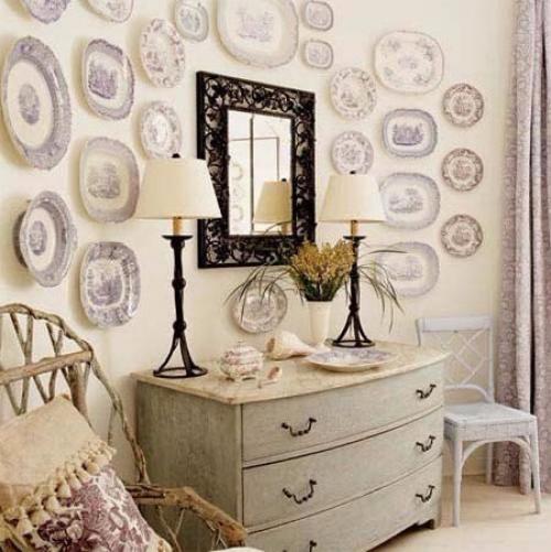 Декорирование интерьеров тарелками. 04