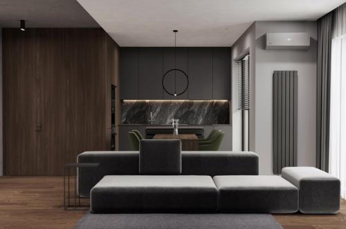 Интерьер кухни - гостиной. 04