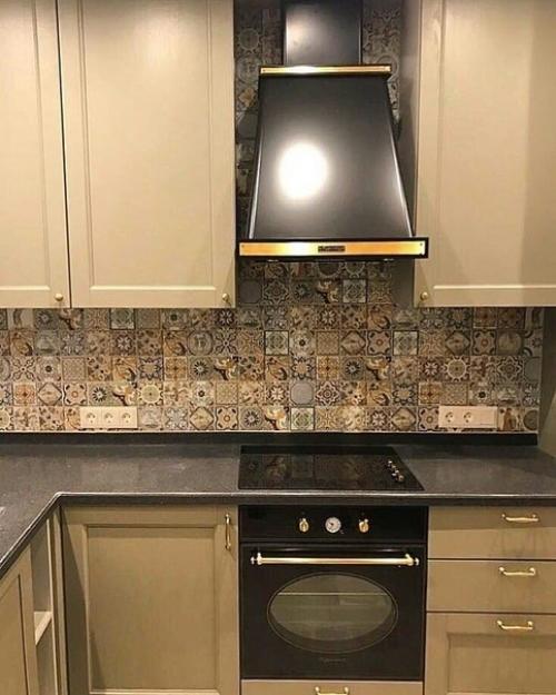 Уютный теплый интерьер кухни. 05