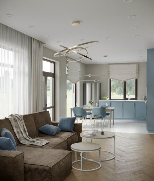 Это 3d визуализации нашего дома, которые мы делали с дизайнером, когда еще стройка только началась. 01