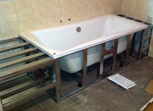 Экраны и каркасы для ванной: как изготовить и установить? 04 Экраны и каркасы для ванной: как изготовить и установить? 04