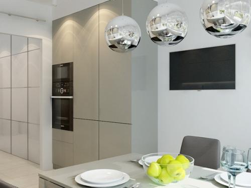 Монохромный дизайн - проект двушки, 68 кв. 01