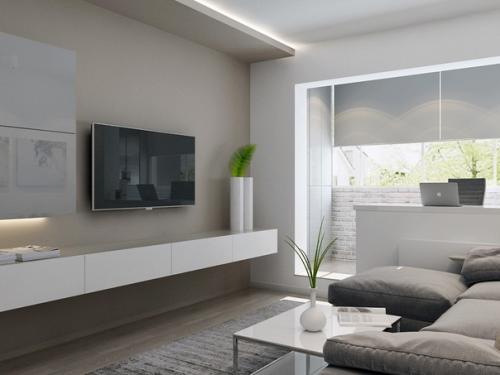 Монохромный дизайн - проект двушки, 68 кв. 02